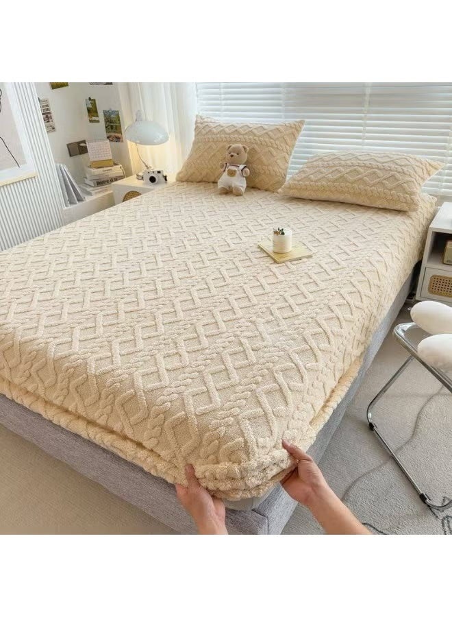 دفاية سرير من الفرو الصناعي طقم من 3 قطع مصنوع من خامة متينة مقاسات 120سم - Image 2